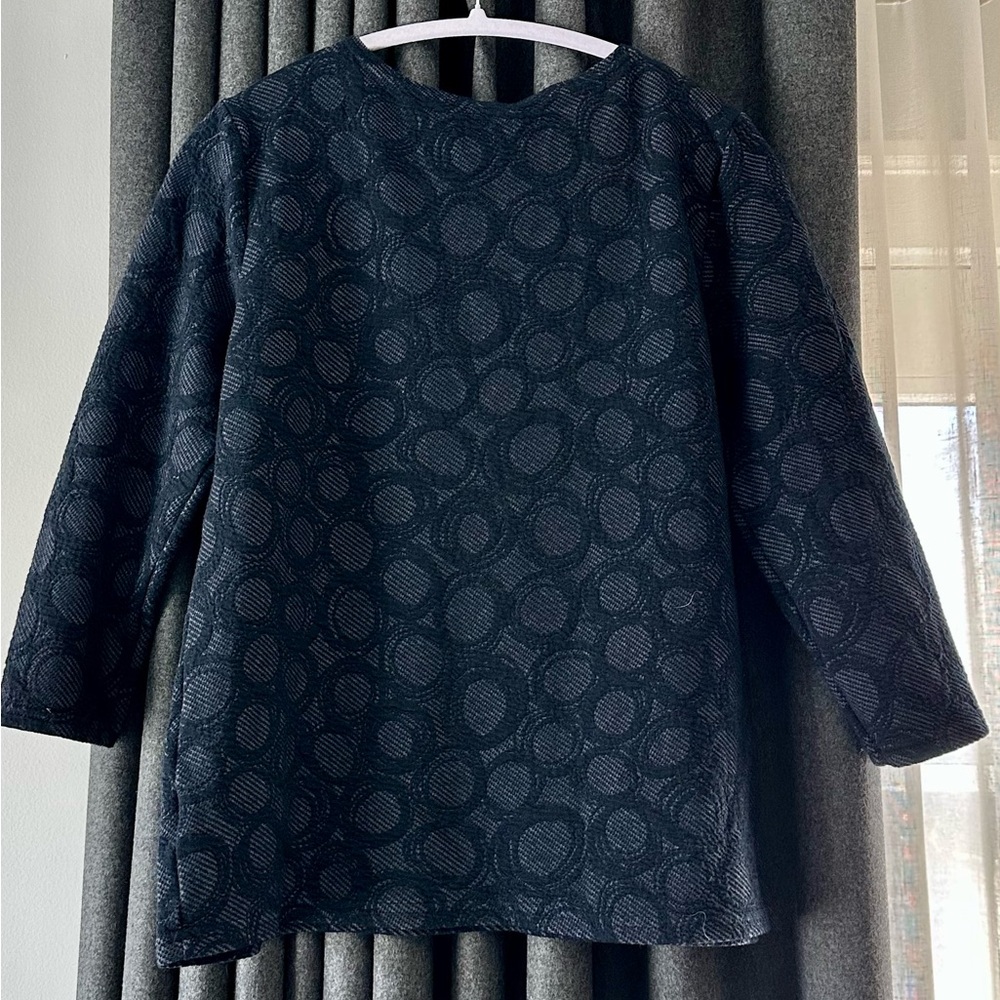 Cut Loose Blue Patterned Top 3/4 sleeves Small - Picture 2 of 6